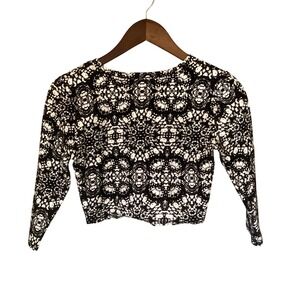 Abercrombie & Fitch Womens Medallion Print Crop Top Medium Streetwear Y2K Indie